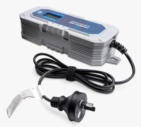 HARDKORR 240V 6A 8-STAGE AUTOMATIC 6V/12V LITHIUM COMPATABLE BATTERY CHARGER