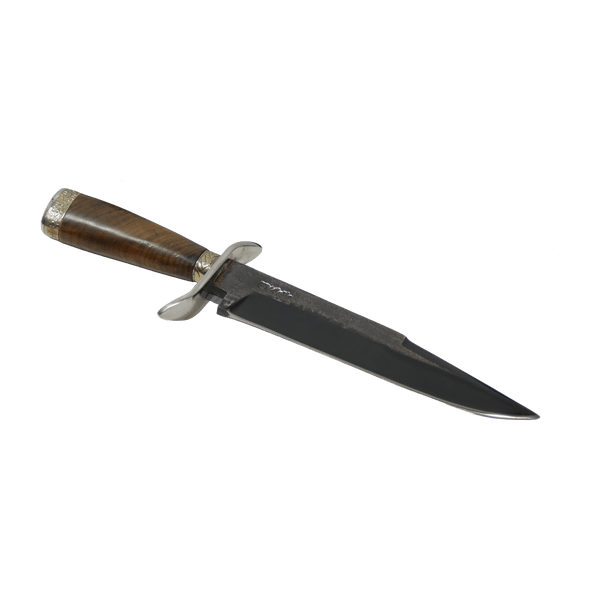 Bowie Adventure 8" Knife in Carbon Steel 5160, Wooden Handle - D'Avila Knives