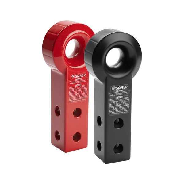 Aluminum Rope Friendly Recovery Hitch (Extended) - Red Prismatic