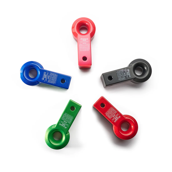 Aluminum Rope Friendly Recovery Hitch - Green Prismatic
