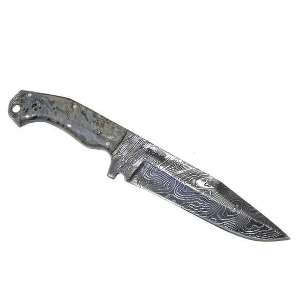 Tapes Adventure 6.5" Knife in Damascus Steel, Stabilized Wood Handle - D'Avila Knives