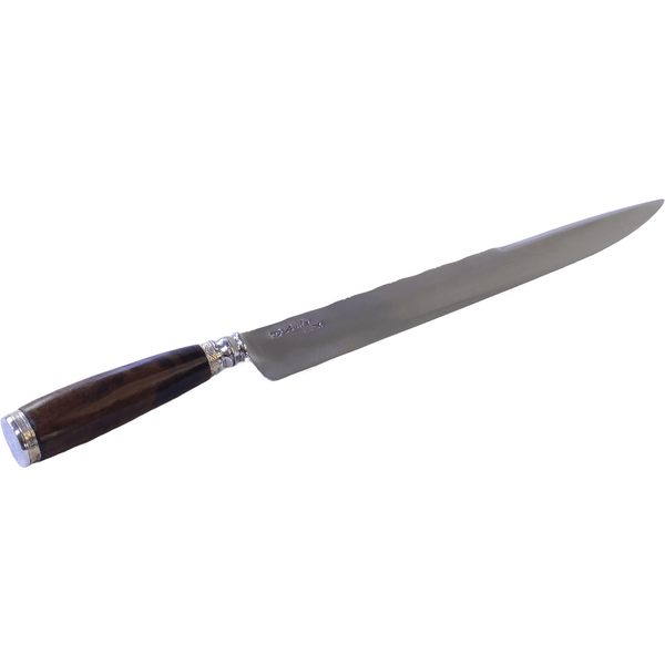Brisket Barbecue 10" Knife in Stainless Steel 420, Wooden Handle - D'Avila Knives