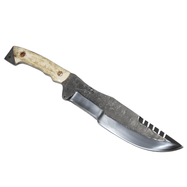 Tracker Adventure 10" Knife in Carbon Steel 5160, Bovine Bone Handle - D'Avila Knives