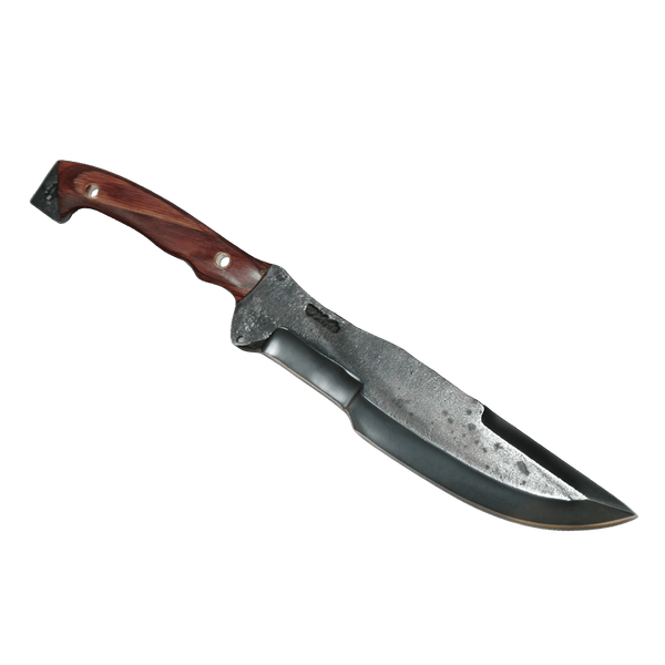 Tracker Adventure 10" Knife in Carbon Steel 5160, Stabilized Wood Handle - D'Avila Knives