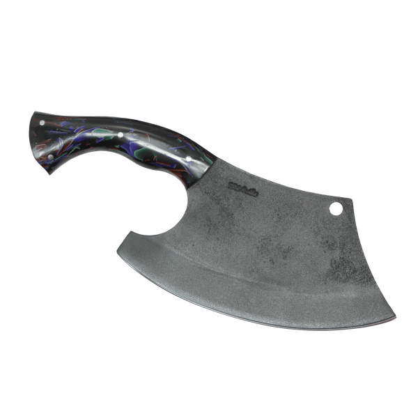 Viking Cleaver Gourmet 8" Knife in Carbon Steel 5160, Micarta Handle - D'Avila Knives
